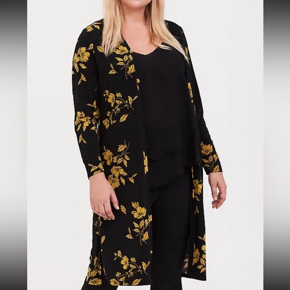 Torrid Floral Studio Longline Cardigan